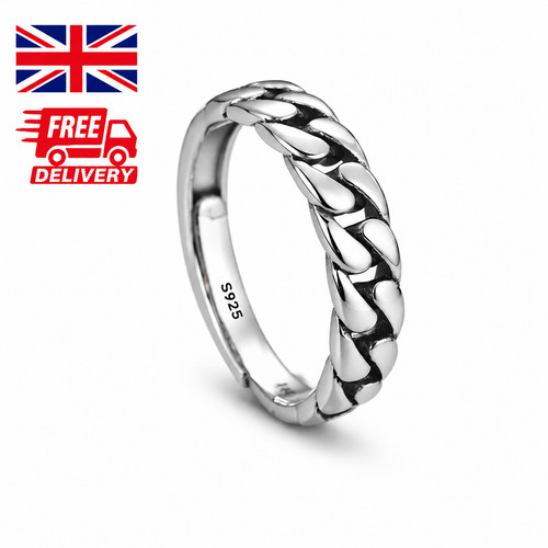 925 sterling silver chain - silver, ring