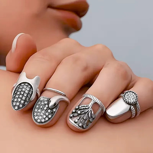 4pcs retro nail - retro,