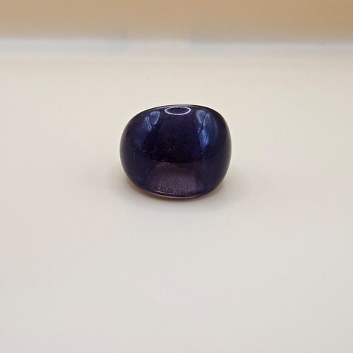Chunky purple glass dome - chunky, ring