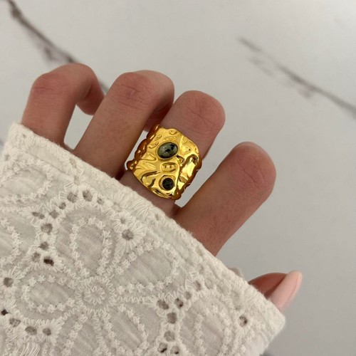 Gold plated green black