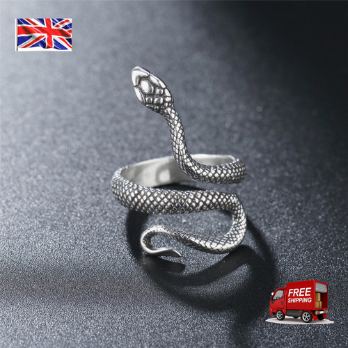 Unisex retro snake python ring - unisex,