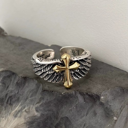 Retro feather graffiti - feather, ring