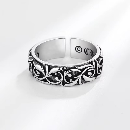 Retro eternal vine ring silver - vine,