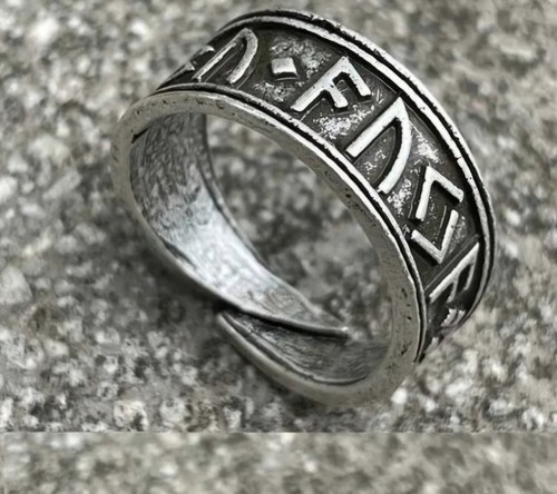 Adjustable viking rune ring - viking,