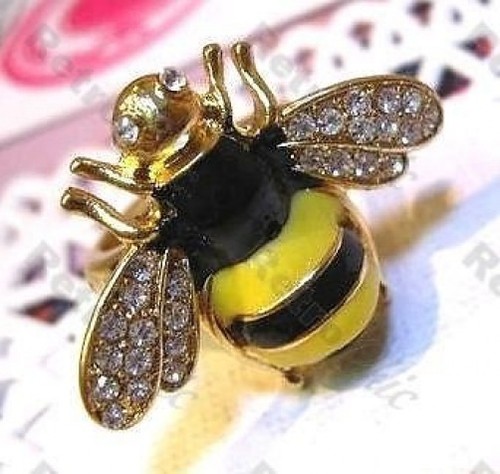 Big vintage style bee ring - big,