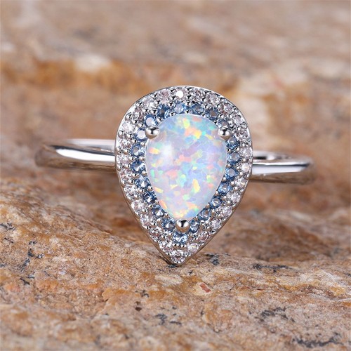 Silver rainbow white - white, opal