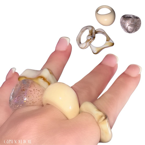 Toffee swirl chunky ring - chunky,