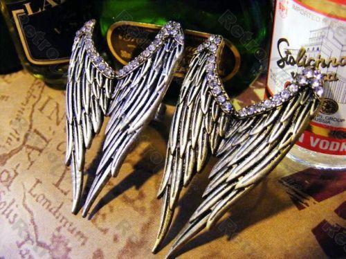 Big angel wings retro ring - big,