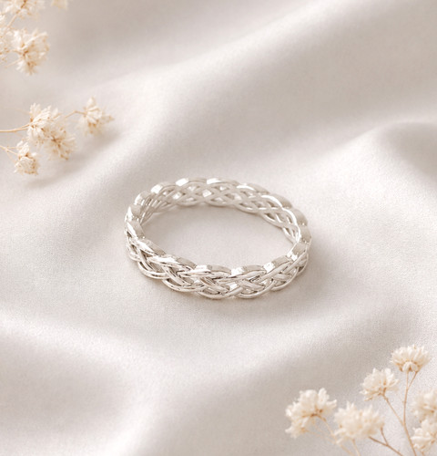 Celtic knot band ring silver - ring,