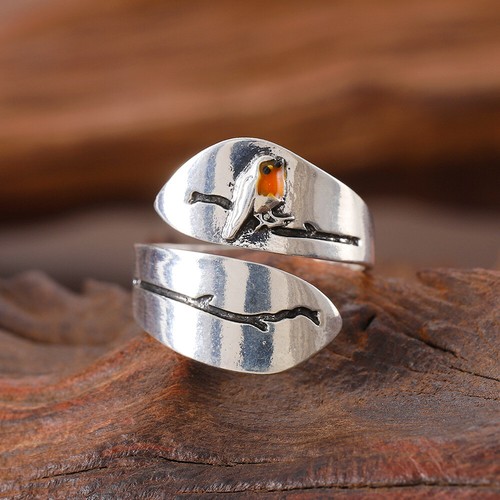 Retro robin thumb ring - retro,
