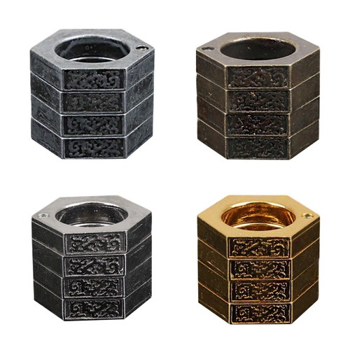 Set hexagon round retro - 4,