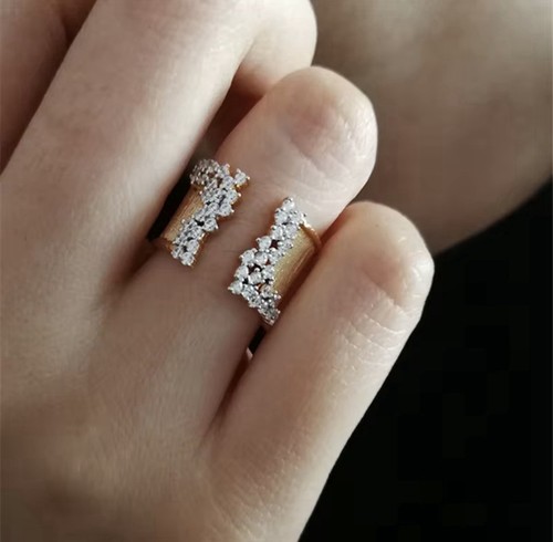 18k gold plated statement ring - 18k,