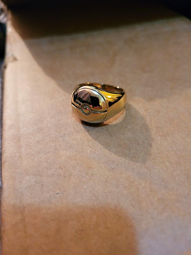 Gold colour poke ball - ball, signet