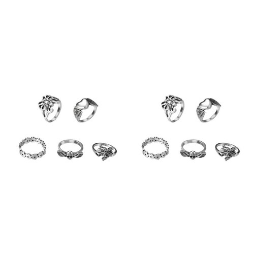 Pack retro butterflies ring - retro,