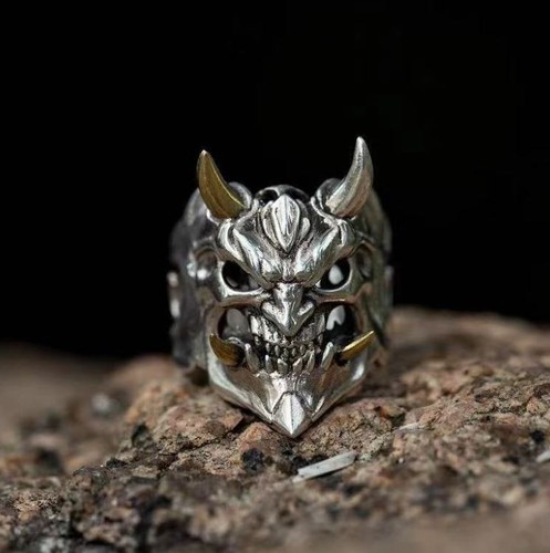 Retro punk skull elctroplated - punk, skull-elctroplated