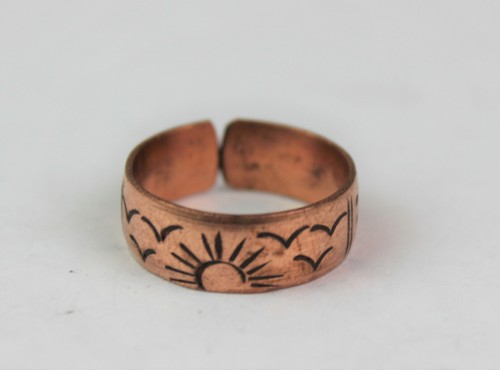 Handmade copper ring tribal - copper,