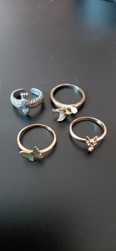 Four assorted rings mixed