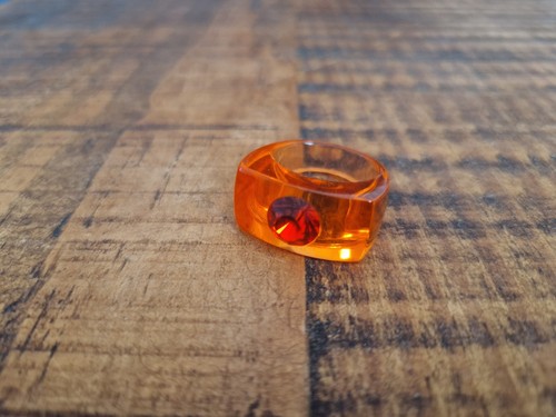 Translucent orange camden ring - orange,