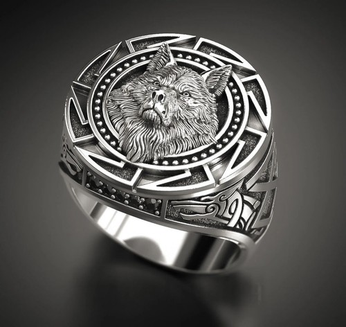Retro wolf totem nordic - totem,
