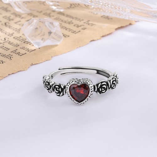 925 sterling silver retro ruby - retro,